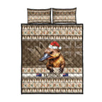 Aussie Platypus Quilt Bed Set Merry Christmas