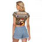 Aussie Platypus Raglan Cropped T Shirt Merry Christmas