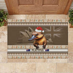 Aussie Platypus Rubber Doormat Merry Christmas