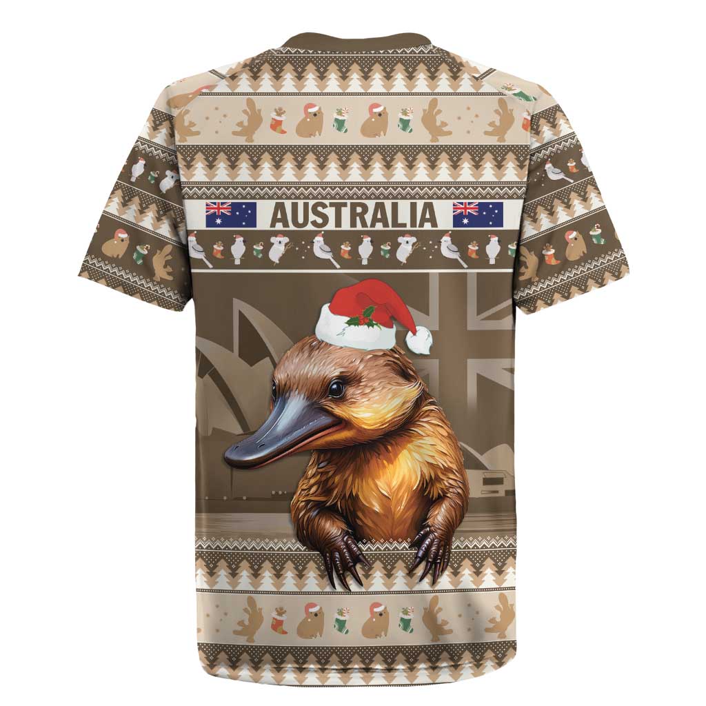Aussie Platypus Rugby Jersey Merry Christmas