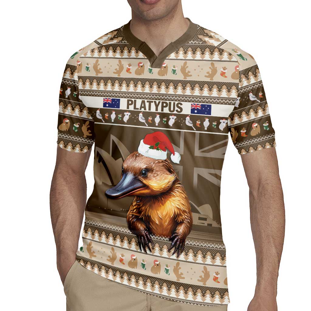 Aussie Platypus Rugby Jersey Merry Christmas