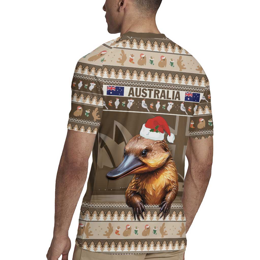 Aussie Platypus Rugby Jersey Merry Christmas
