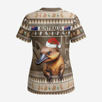 Aussie Platypus Scrub Top Merry Christmas - Aussie Hoodie
