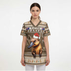 Aussie Platypus Scrub Top Merry Christmas - Aussie Hoodie