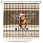 Aussie Platypus Shower Curtain Merry Christmas