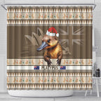 Aussie Platypus Shower Curtain Merry Christmas
