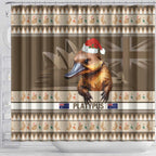 Aussie Platypus Shower Curtain Merry Christmas