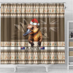 Aussie Platypus Shower Curtain Merry Christmas