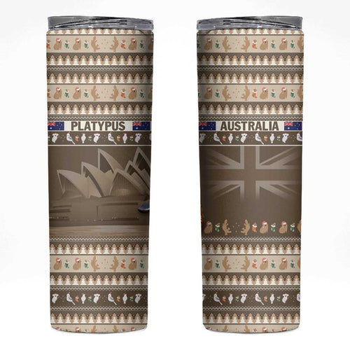 Aussie Platypus Skinny Tumbler Merry Christmas