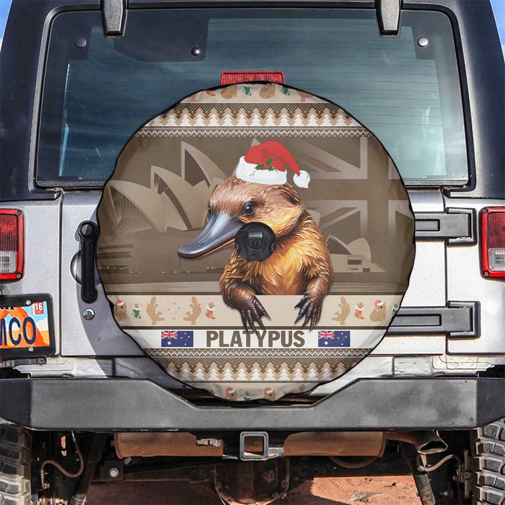 Aussie Platypus Spare Tire Cover Merry Christmas