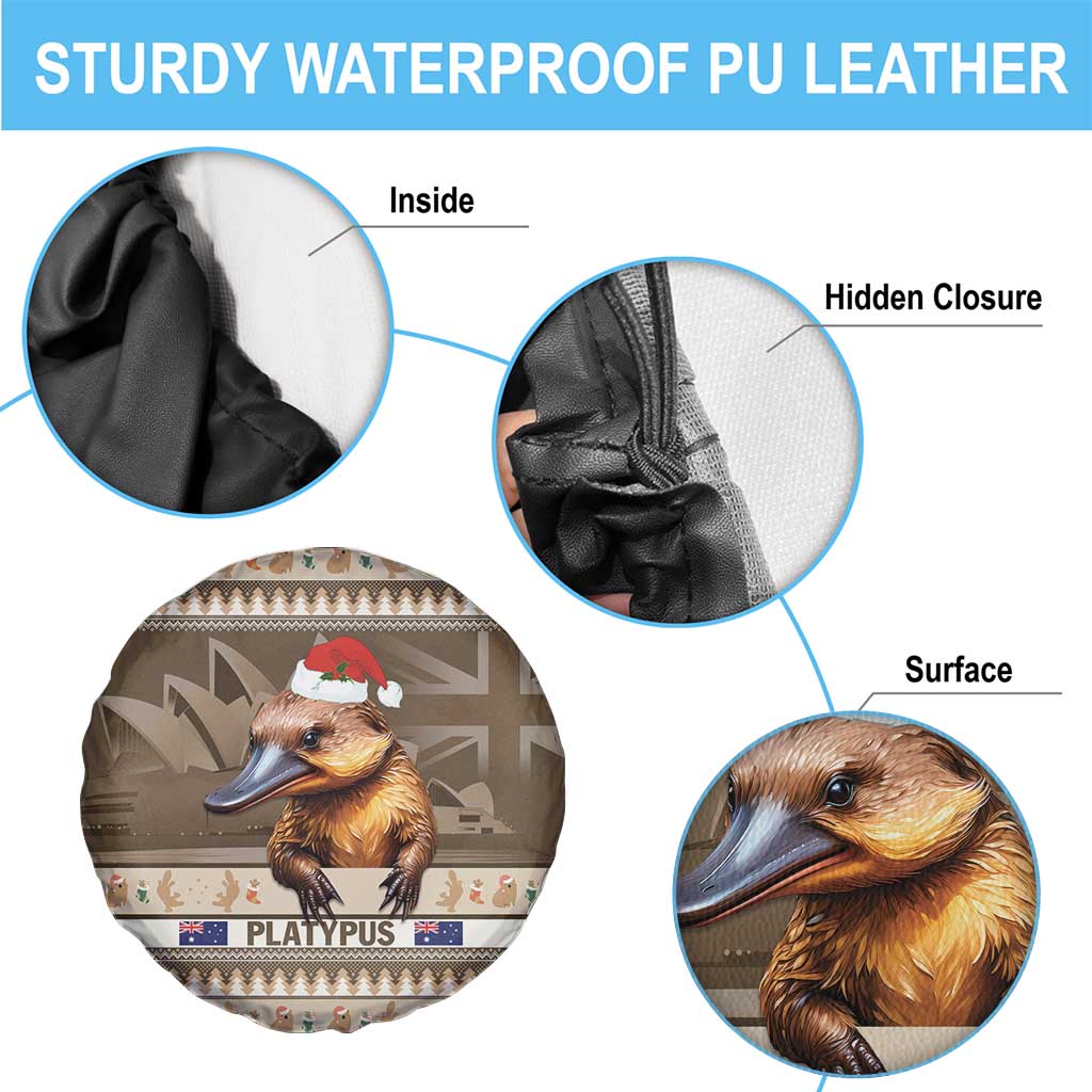 Aussie Platypus Spare Tire Cover Merry Christmas