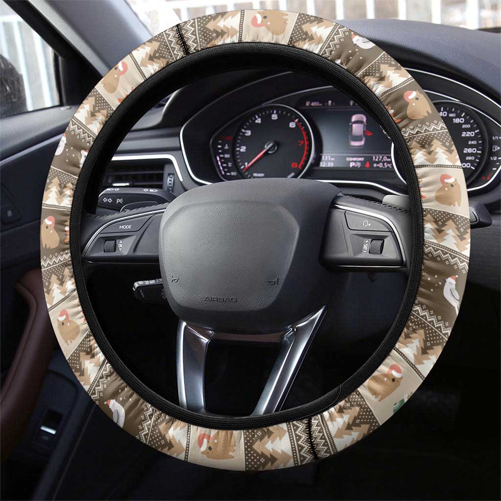 Aussie Platypus Steering Wheel Cover Merry Christmas