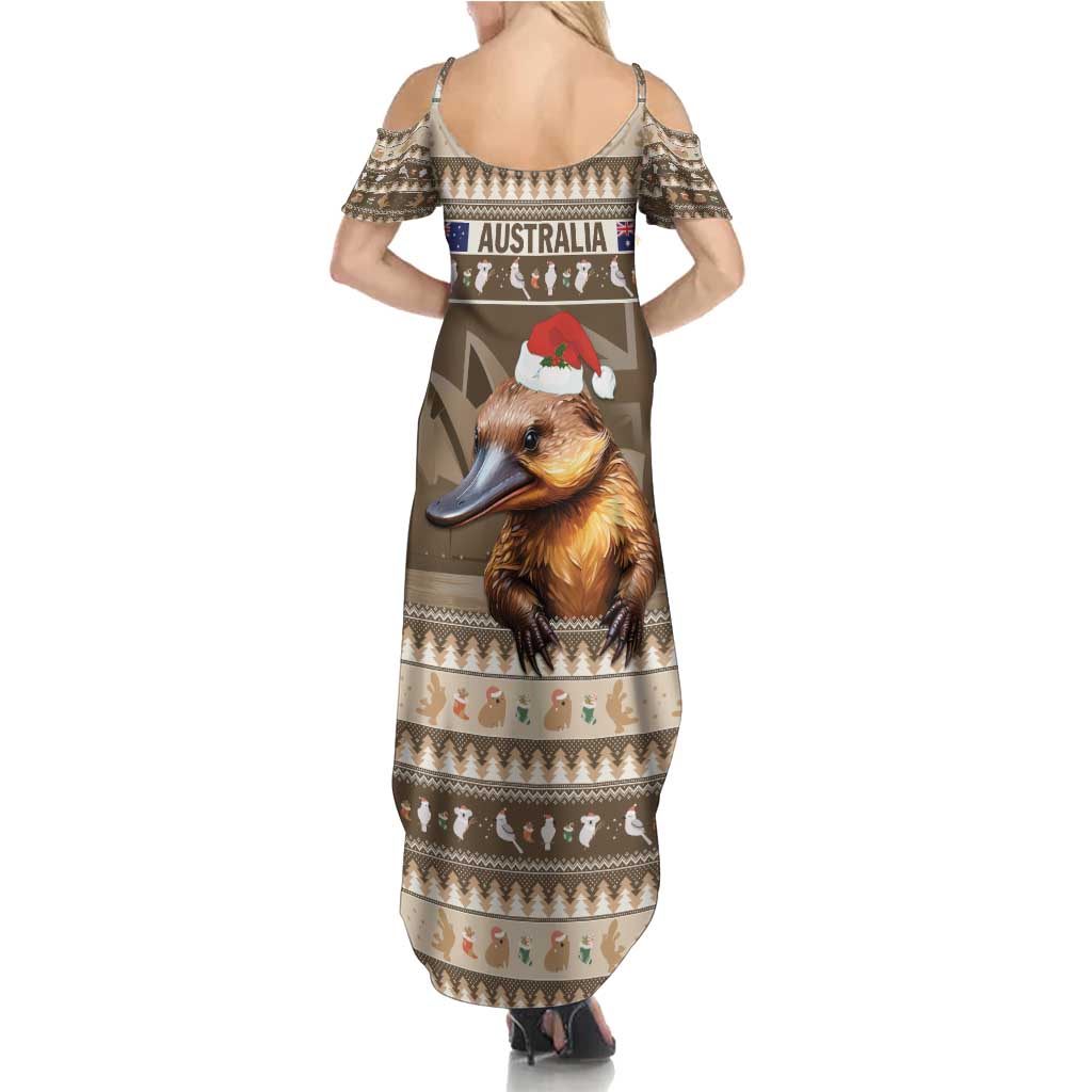 Aussie Platypus Summer Maxi Dress Merry Christmas