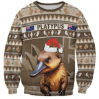 Aussie Platypus Sweatshirt Merry Christmas