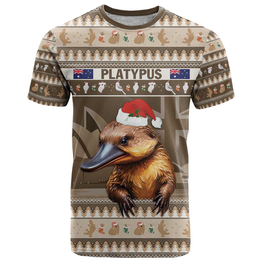 Aussie Platypus T Shirt Merry Christmas