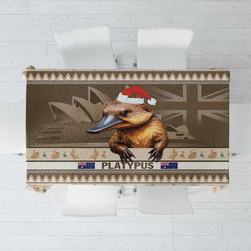 Aussie Platypus Tablecloth Merry Christmas