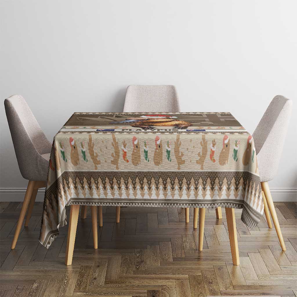 Aussie Platypus Tablecloth Merry Christmas