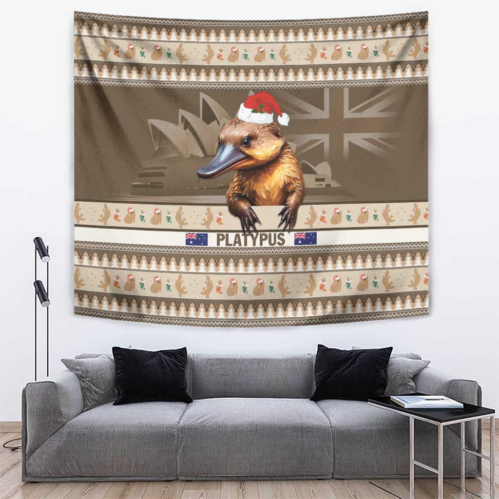 Aussie Platypus Tapestry Merry Christmas