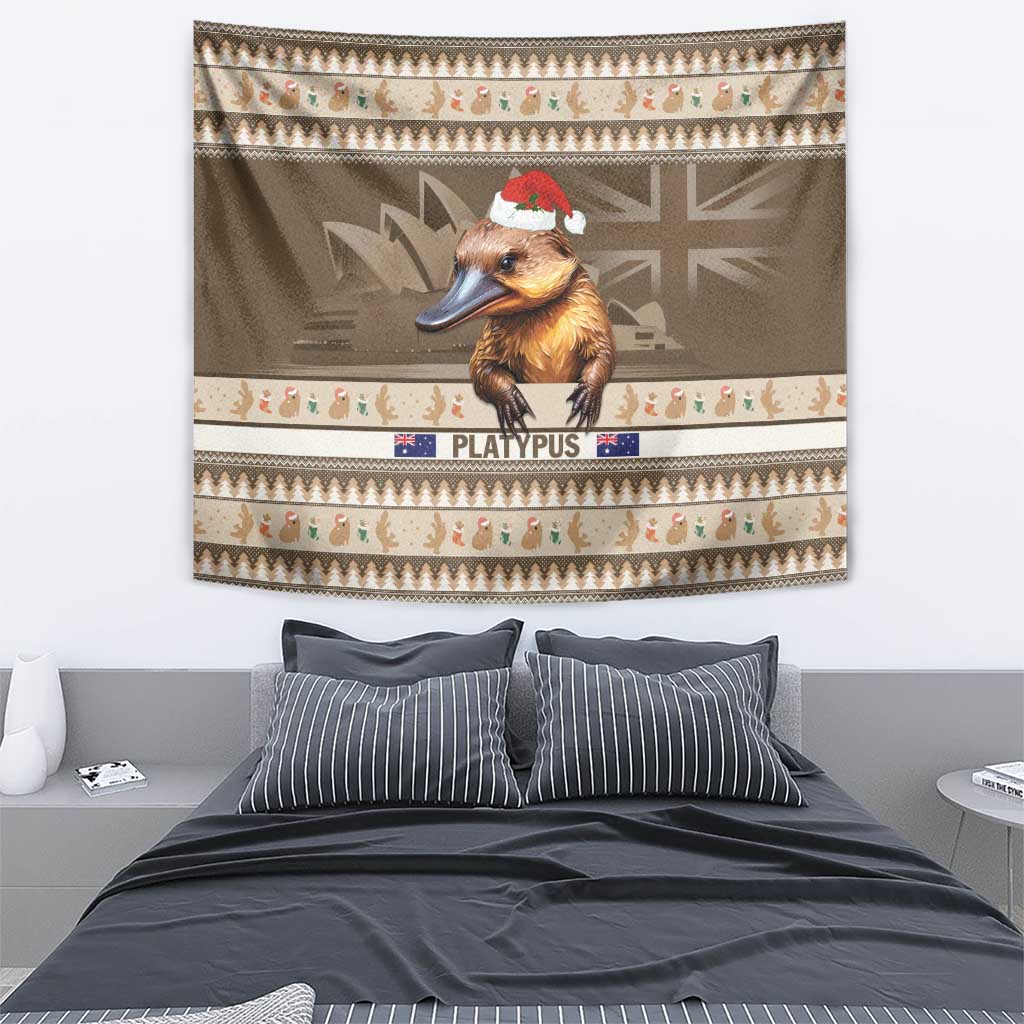 Aussie Platypus Tapestry Merry Christmas