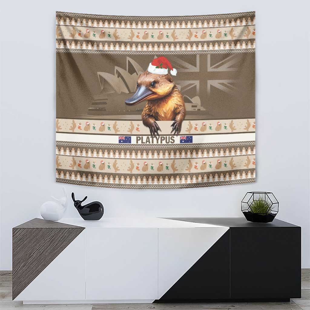 Aussie Platypus Tapestry Merry Christmas