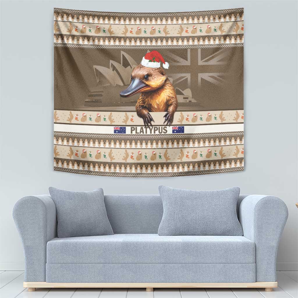 Aussie Platypus Tapestry Merry Christmas