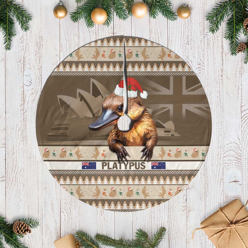 Aussie Platypus Tree Skirt Merry Christmas