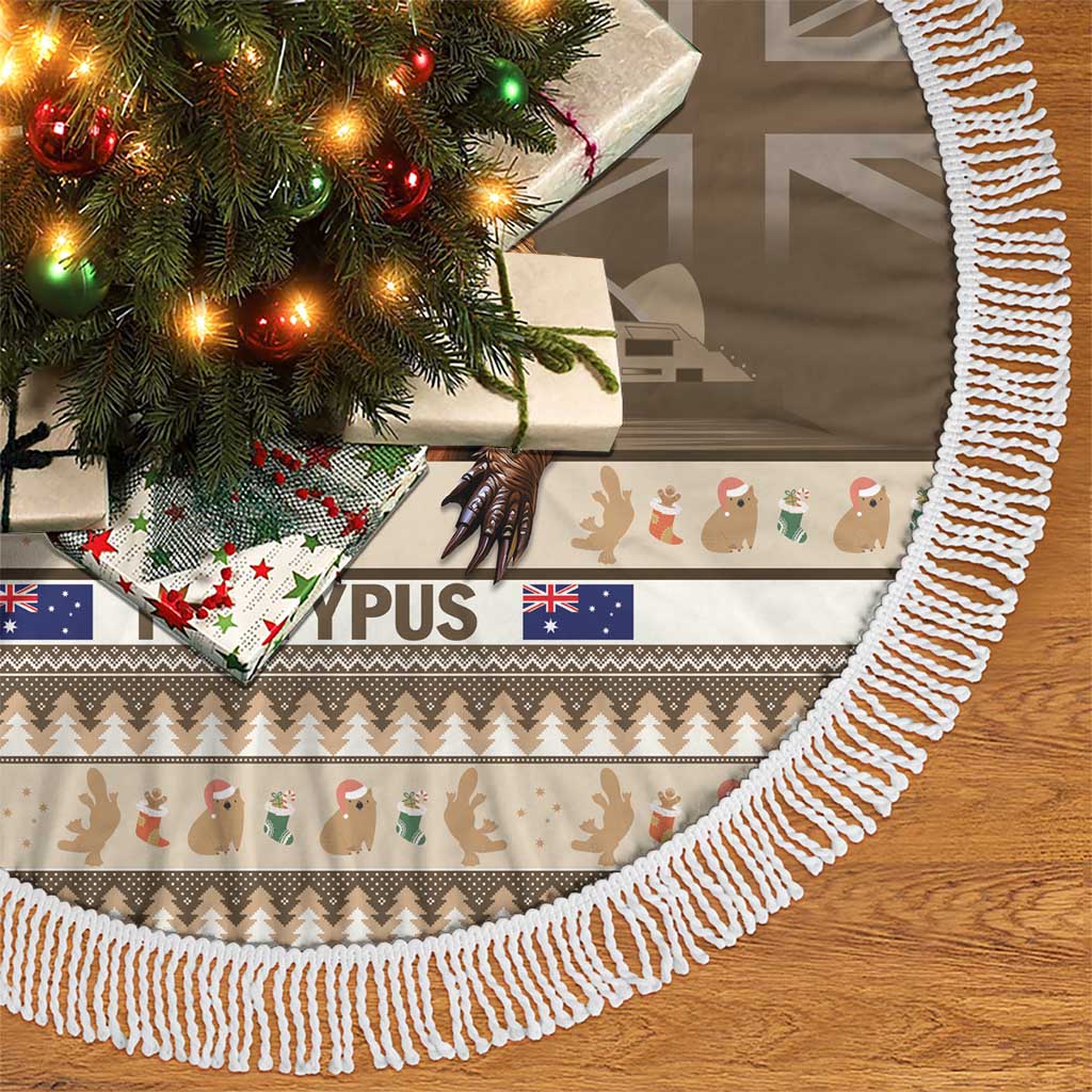 Aussie Platypus Tree Skirt Merry Christmas
