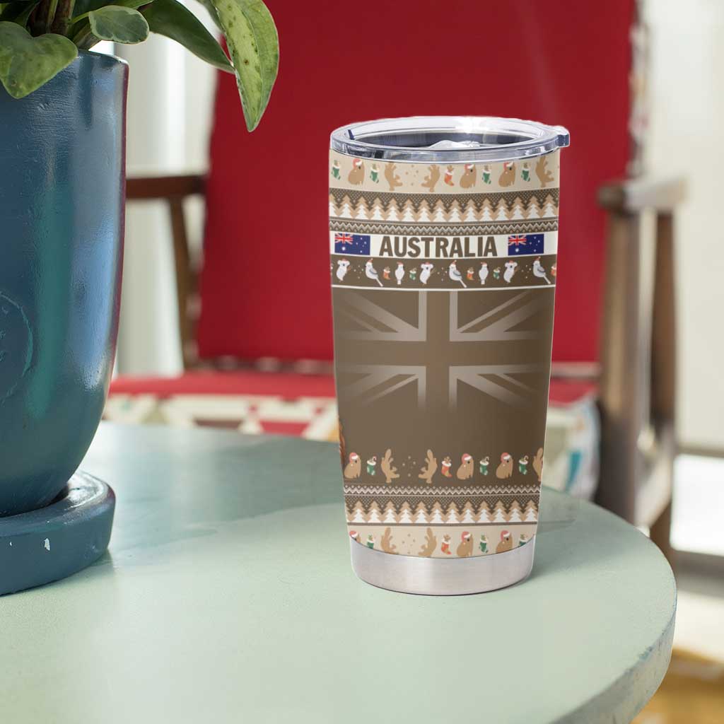 Aussie Platypus Tumbler Cup Merry Christmas