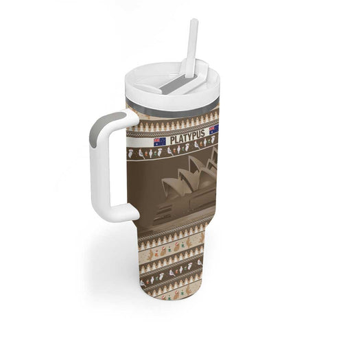Aussie Platypus Tumbler With Handle Merry Christmas