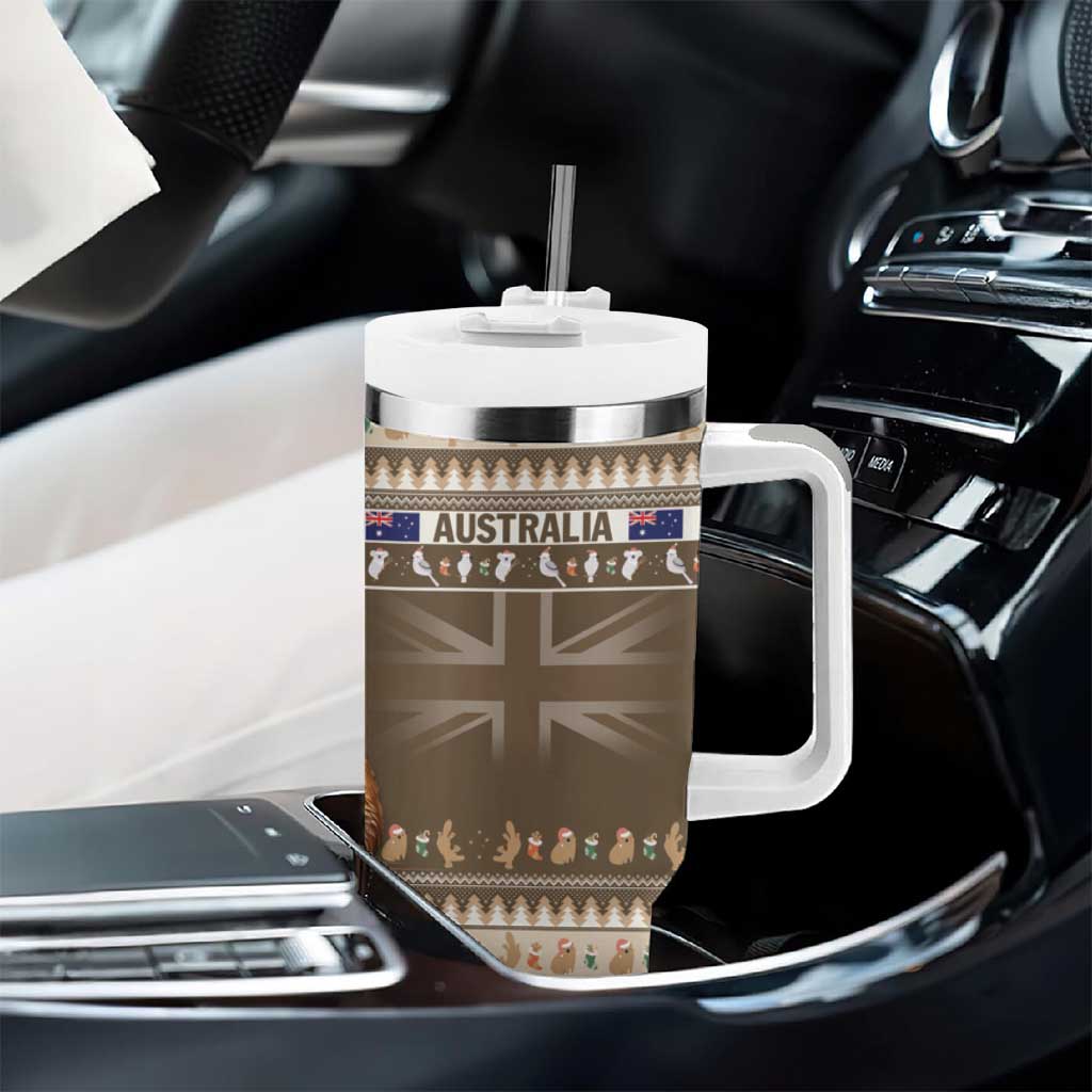 Aussie Platypus Tumbler With Handle Merry Christmas