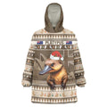 Aussie Platypus Wearable Blanket Hoodie Merry Christmas