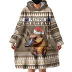 Aussie Platypus Wearable Blanket Hoodie Merry Christmas