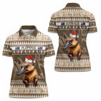 Aussie Platypus Women Polo Shirt Merry Christmas