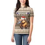 Aussie Platypus Women Polo Shirt Merry Christmas