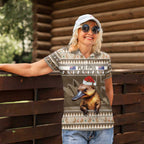 Aussie Platypus Women Polo Shirt Merry Christmas