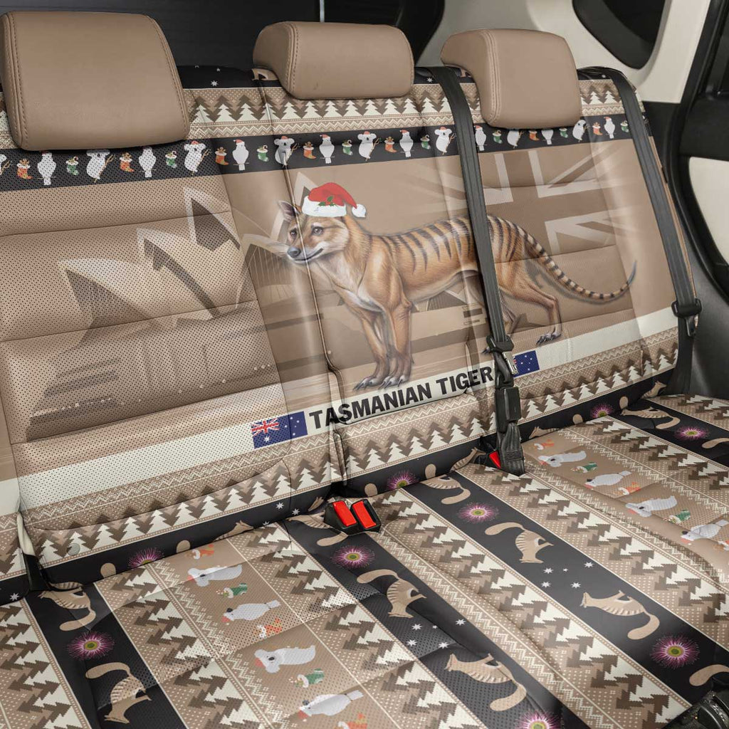 Aussie Tasmanian Tiger Back Car Seat Cover Merry Christmas