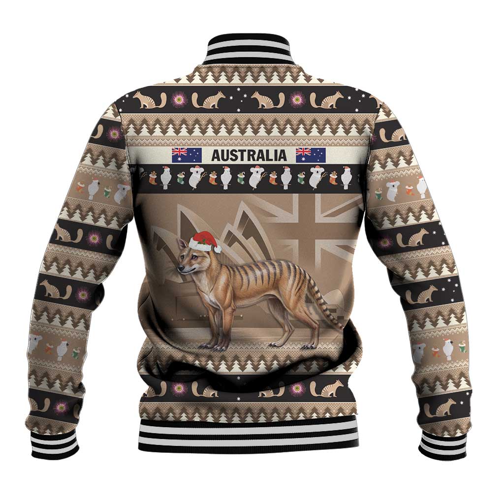 Aussie Tasmanian Tiger Baseball Jacket Merry Christmas