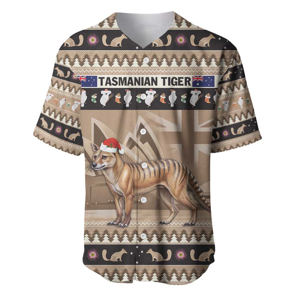 Aussie Tasmanian Tiger Baseball Jersey Merry Christmas