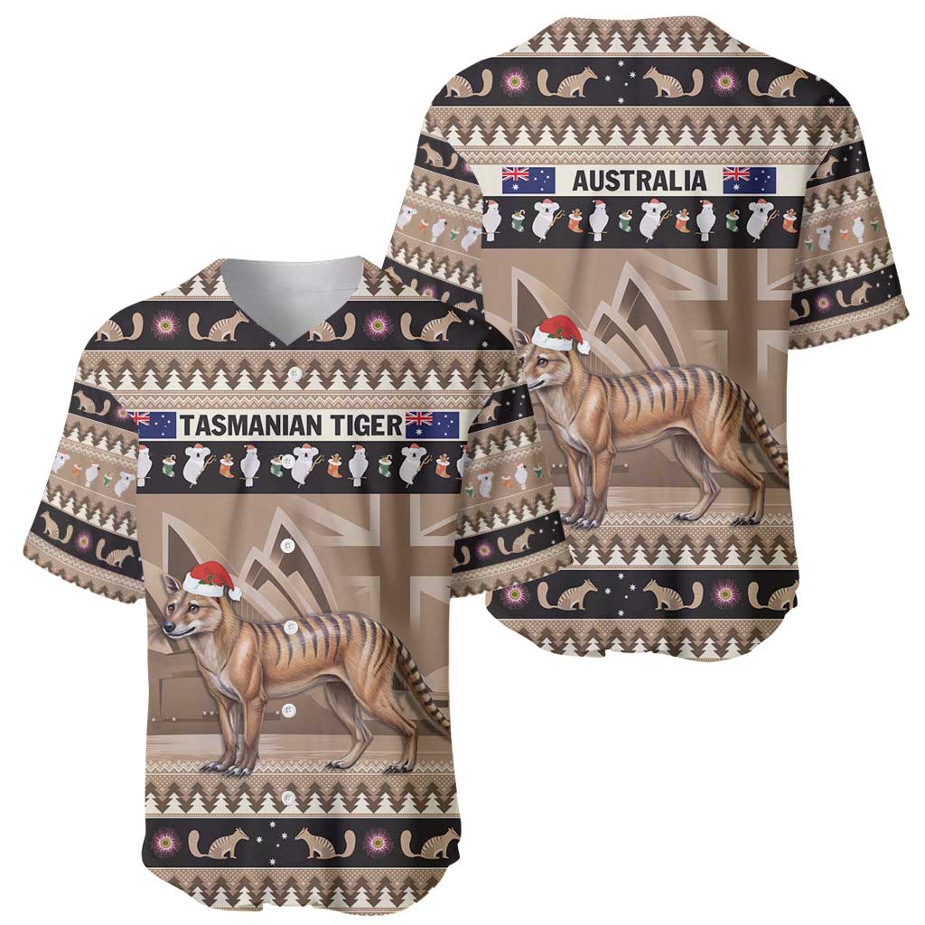 Aussie Tasmanian Tiger Baseball Jersey Merry Christmas