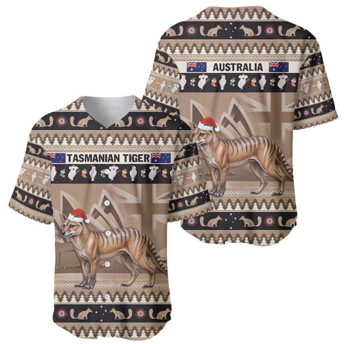 Aussie Tasmanian Tiger Baseball Jersey Merry Christmas