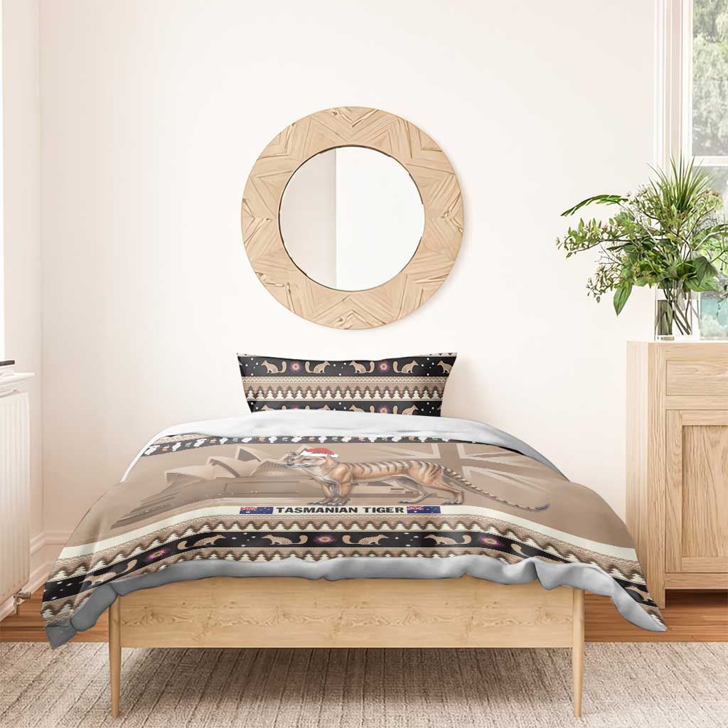 Aussie Tasmanian Tiger Bedding Set Merry Christmas