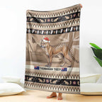 Aussie Tasmanian Tiger Blanket Merry Christmas