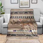 Aussie Tasmanian Tiger Blanket Merry Christmas