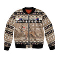 Aussie Tasmanian Tiger Bomber Jacket Merry Christmas