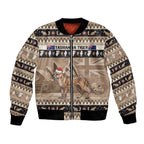 Aussie Tasmanian Tiger Bomber Jacket Merry Christmas