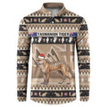 Aussie Tasmanian Tiger Button Sweatshirt Merry Christmas