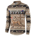 Aussie Tasmanian Tiger Button Sweatshirt Merry Christmas