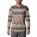Aussie Tasmanian Tiger Button Sweatshirt Merry Christmas