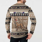 Aussie Tasmanian Tiger Button Sweatshirt Merry Christmas