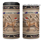 Aussie Tasmanian Tiger 4 in 1 Can Cooler Tumbler Merry Christmas